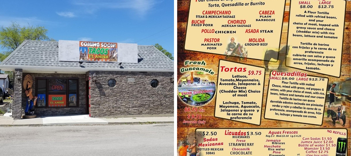 Tacos el Amish Menu