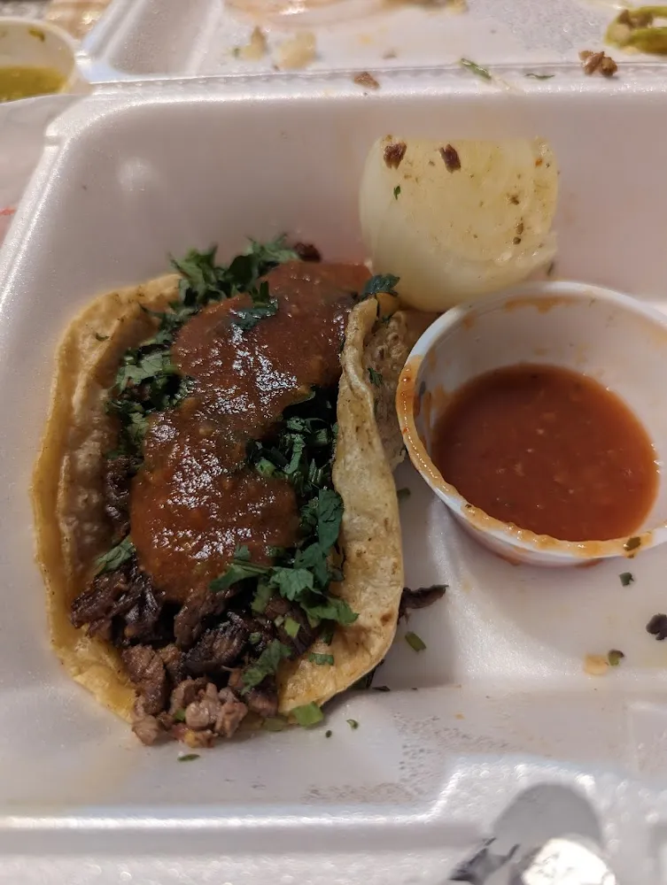 Asada Taco with Red Salsa